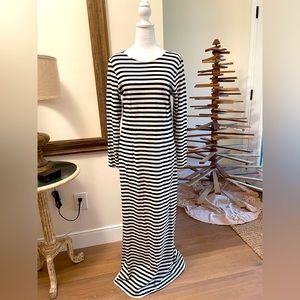 J Crew Collection Women’s Long-sleeve Striped Maxi Dress